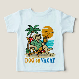 Camiseta de Cachorro Engraçado de Férias | Verão F