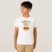 Camiseta de Cachorro Fofo para Meninos e Meninas P