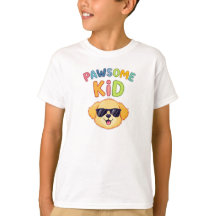 Camiseta de Cachorro Fofo para Meninos e Meninas P
