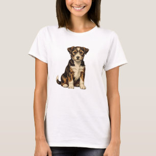 Camiseta de Cachorro Fofo para Mulheres Adorável