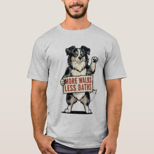 Camiseta de Cachorro Mais Passeios Menos Banhos