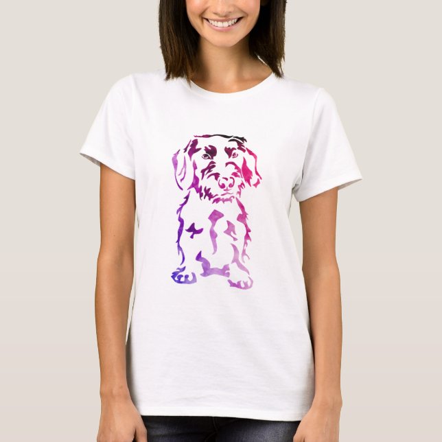 Camiseta de cachorro-quente de Dachshund (Frente)