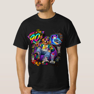 Camiseta de cachorro retrô dos anos 90 - Feita nos