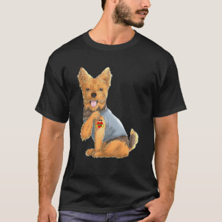 Camiseta de Cachorro Yorkshire Terrier Eu Amo Mãe