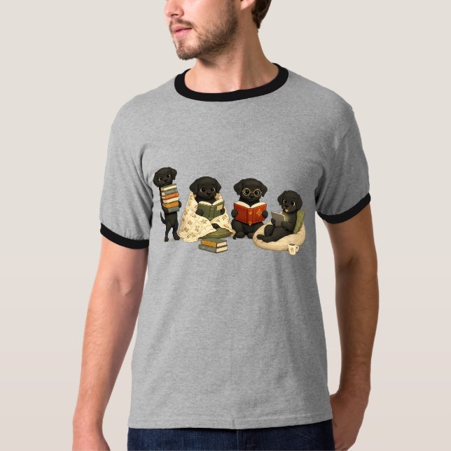 Camiseta de Cachorros Leitura Fofa | Presente para (Frente)