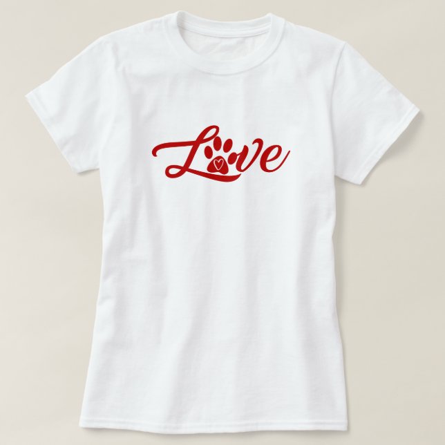 Camiseta de Cães com Amor (Frente do Design)