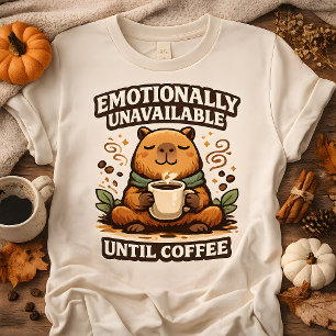 Camiseta de Café Capivara Emocionalmente Indisponí