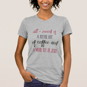 Camiseta de café e Jesus das mulheres