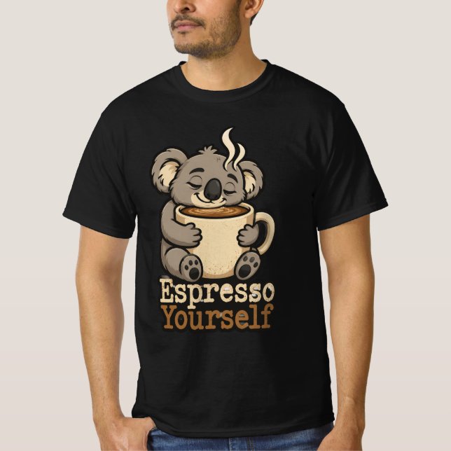 Camiseta de Café Espresso Yourself Coala Fofa (Frente)
