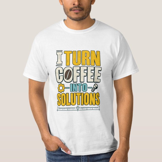 Camiseta de Café Fofa Coffee Into Solutions (Frente)
