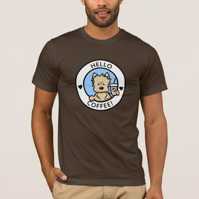 Camiseta de café KiniArt Cairn Terrier (Frente)