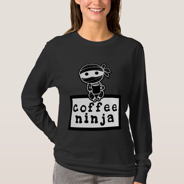 Camiseta de café Ninja Long Sleeve (Frente)