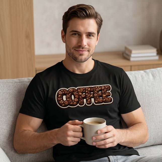Camiseta de Café Tipografia de Grão Torrado (Criador carregado)