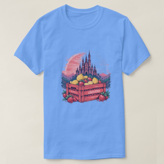 Camiseta de Caixa de Frutas Vintage (Frente do Design)
