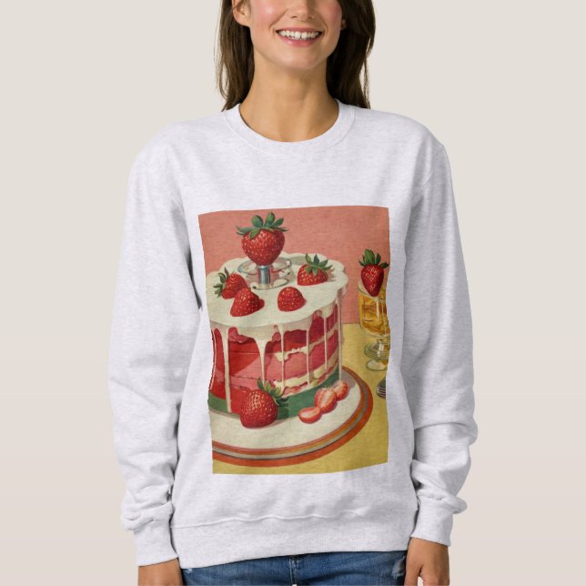 Camiseta de cake retro futurista (Frente)