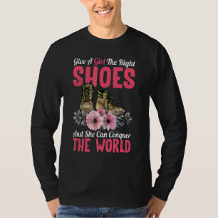 Camiseta Dê Calçados Certos E Ela Conquistará