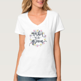 Camiseta de Caligrafia de Casamento da Mãe do Noiv