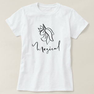 Camiseta de Caligrafia Mágica Unicórica