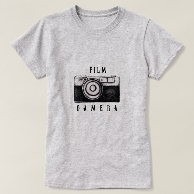 Camiseta de Câmera de Filme (Frente do Design)
