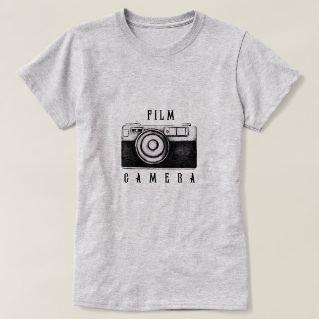 Camiseta de Câmera de Filme (Frente do Design)