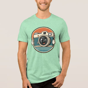 Camiseta de Câmera Vintage Sorridente