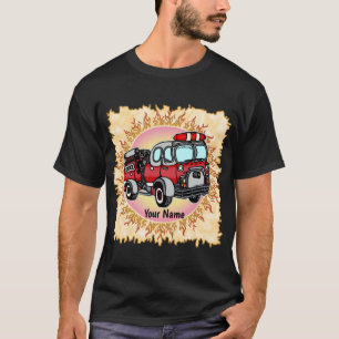 Camiseta de caminhão de bombeiros giro