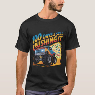 Camiseta de Caminhão Monstro de 100 Dias de Escol