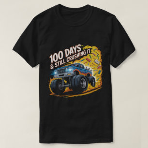 Camiseta de Caminhão Monstro de 100 Dias de Escol