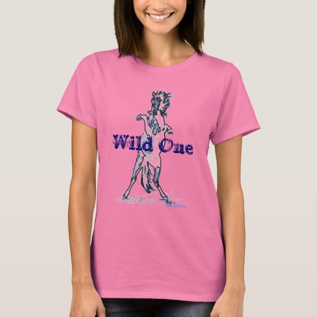 Camiseta de camo feminino Wild One (Frente)