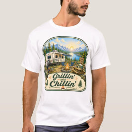 Camiseta de Camping Grillin 'e Chillin'