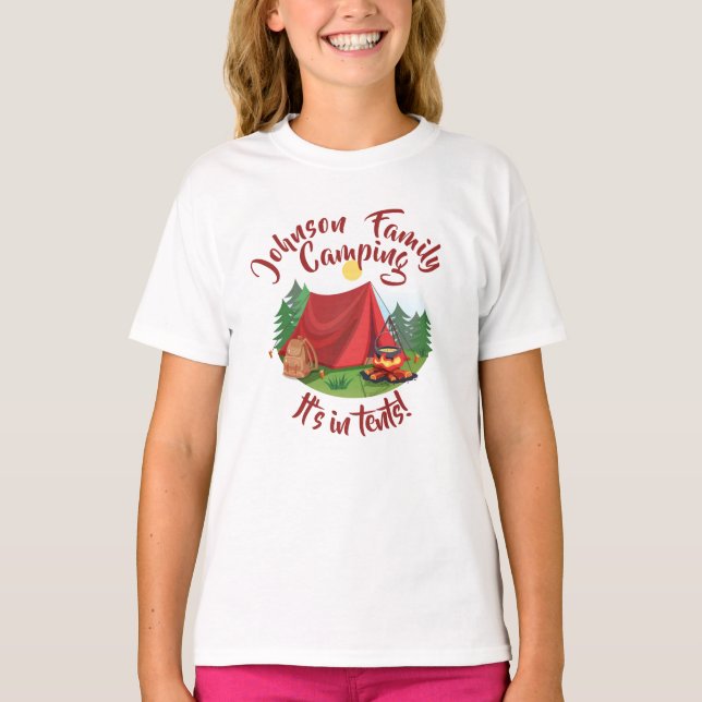 Camiseta de camping personalizada (Frente)