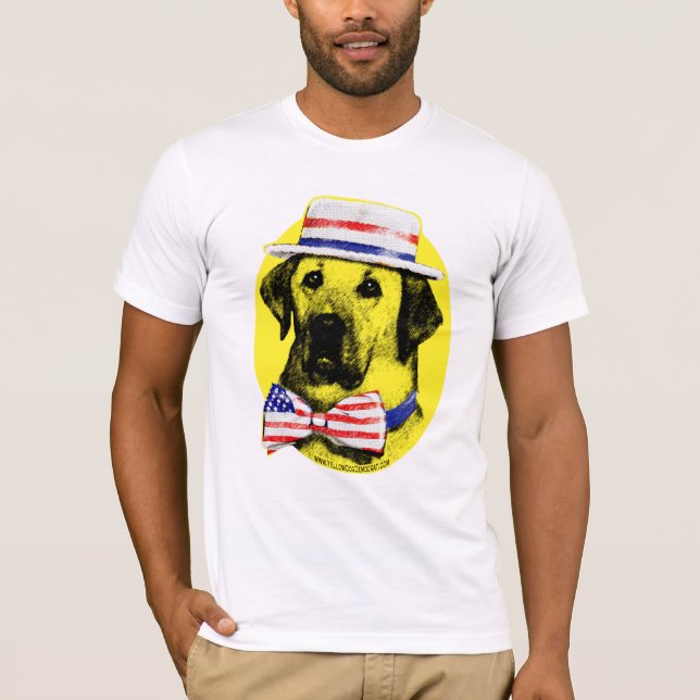 Camiseta de cão amarela (Frente)