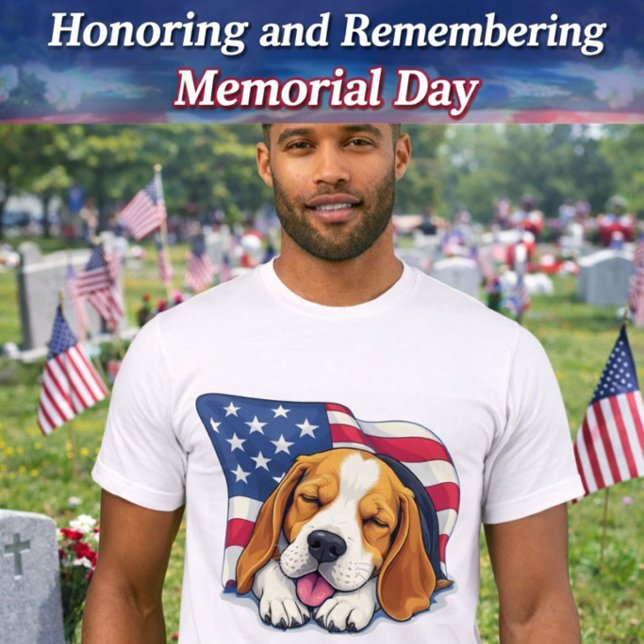 Camiseta de cão Beagle Patriota  (Celebrate with a touch of patriotism and puppy love!)