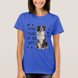 Camiseta de cão bonito! Os Collies de beira são