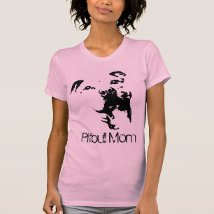 Camiseta de cão da mamã de Pitbull