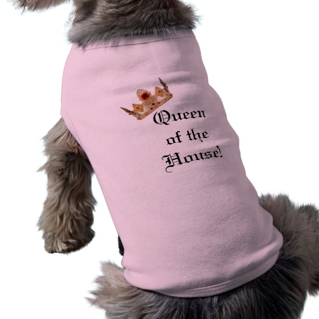 Camiseta de cão da Rainha da Casa (Verso)