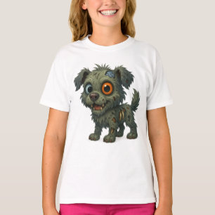 Camiseta de cão de Dia das Bruxas de Zombie Puppy