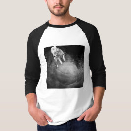 Camiseta de cão de galáxia branca e preta - Tarifa