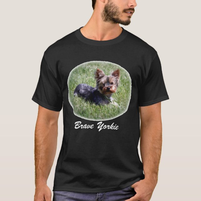 Camiseta de Cão-de-Yorkie Brave (Frente)