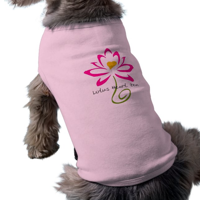 Camiseta de cão de Zen do Lotus Heart (Verso)
