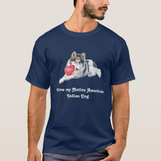 Camiseta de cão do indiano do nativo americano