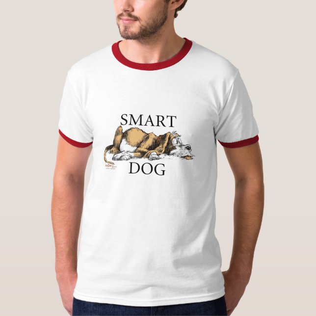 Camiseta de cão esperta (Frente)
