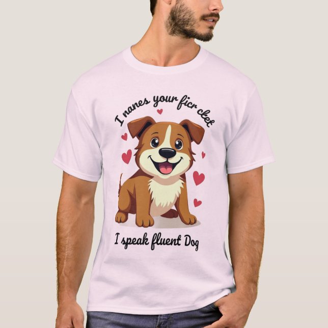 Camiseta de cão fluente (Frente)