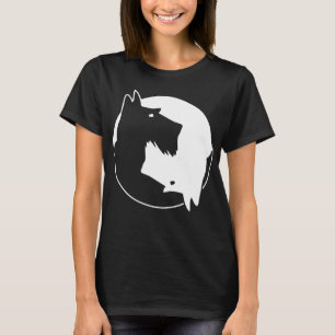 Camiseta de cão Legal Yin Yang - Cute Scottish Te