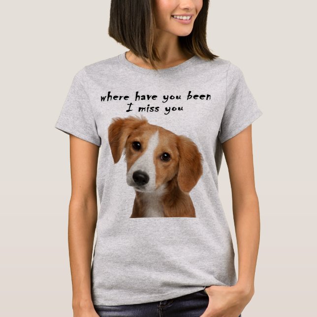 Camiseta de cão Personalizada, Camiseta Fotográfic (Frente)