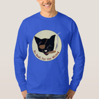 Camiseta de Capa longa - Sem descanso para o gato 
