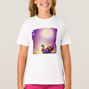 Camiseta de caracol e lua