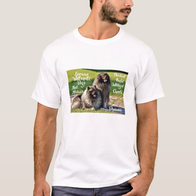 Camiseta de características da raça de cão Wolfssp (Frente)