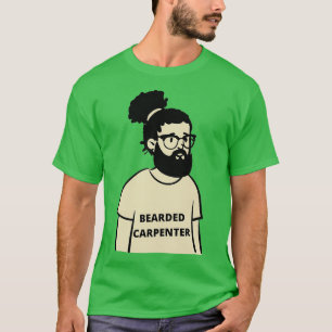 Camiseta de carpinteiro barbudo-carpinteiro com suporte