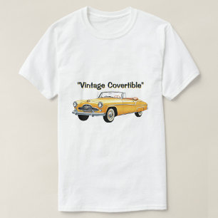 Camiseta de Carro Clássico Conversível Vintage